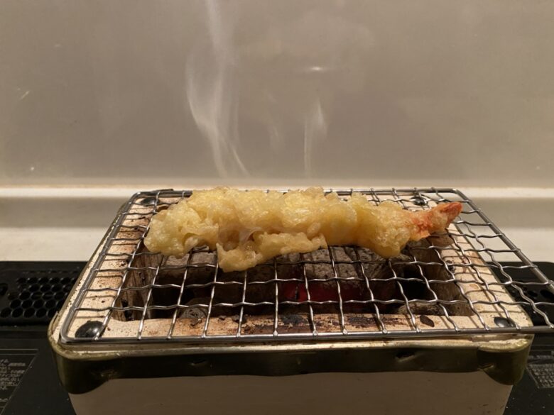 天ぷらの炭焼き